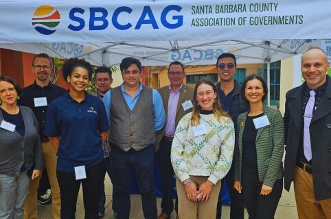 Group of employer liaisons at an event